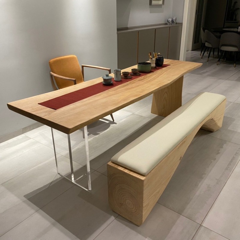 Home Office Studio - Mesa Flotante Nórdica de Madera Maciza