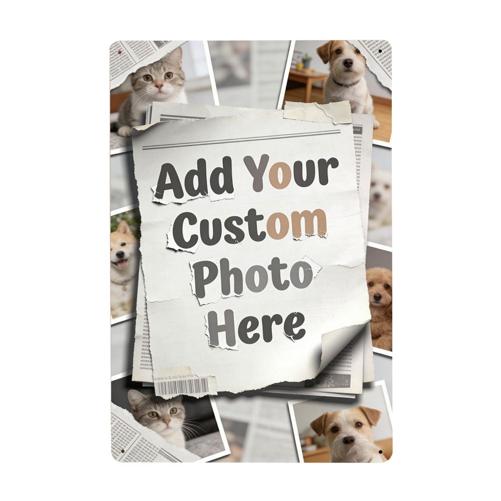 Home Office Gif - Placa de pared metálica personalizable DIY