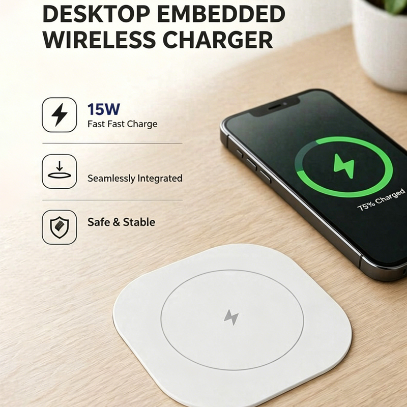 Home Office In Uk - Cargador Inalámbrico Integrado de 15W, Estación