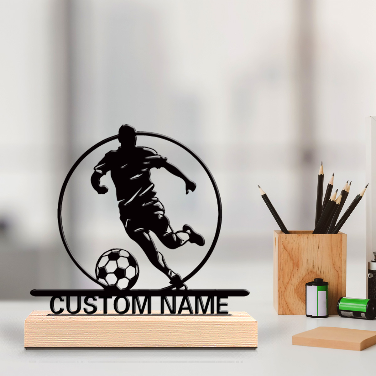 Home Office Jobs - Estatua Metálica Personalizada de Jugador de