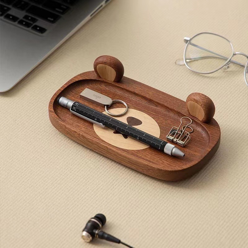 Home Office Gif - Bandeja de oso de madera maciza