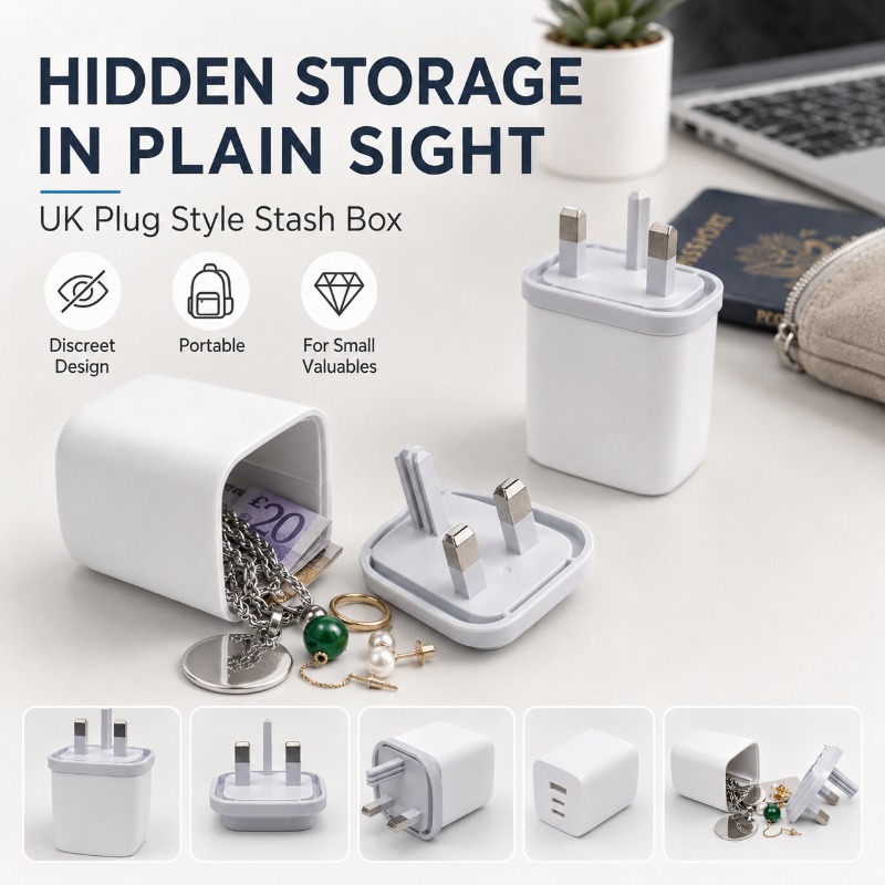 Home Office In Uk - Caja de Almacenamiento Discreta con Enchufe