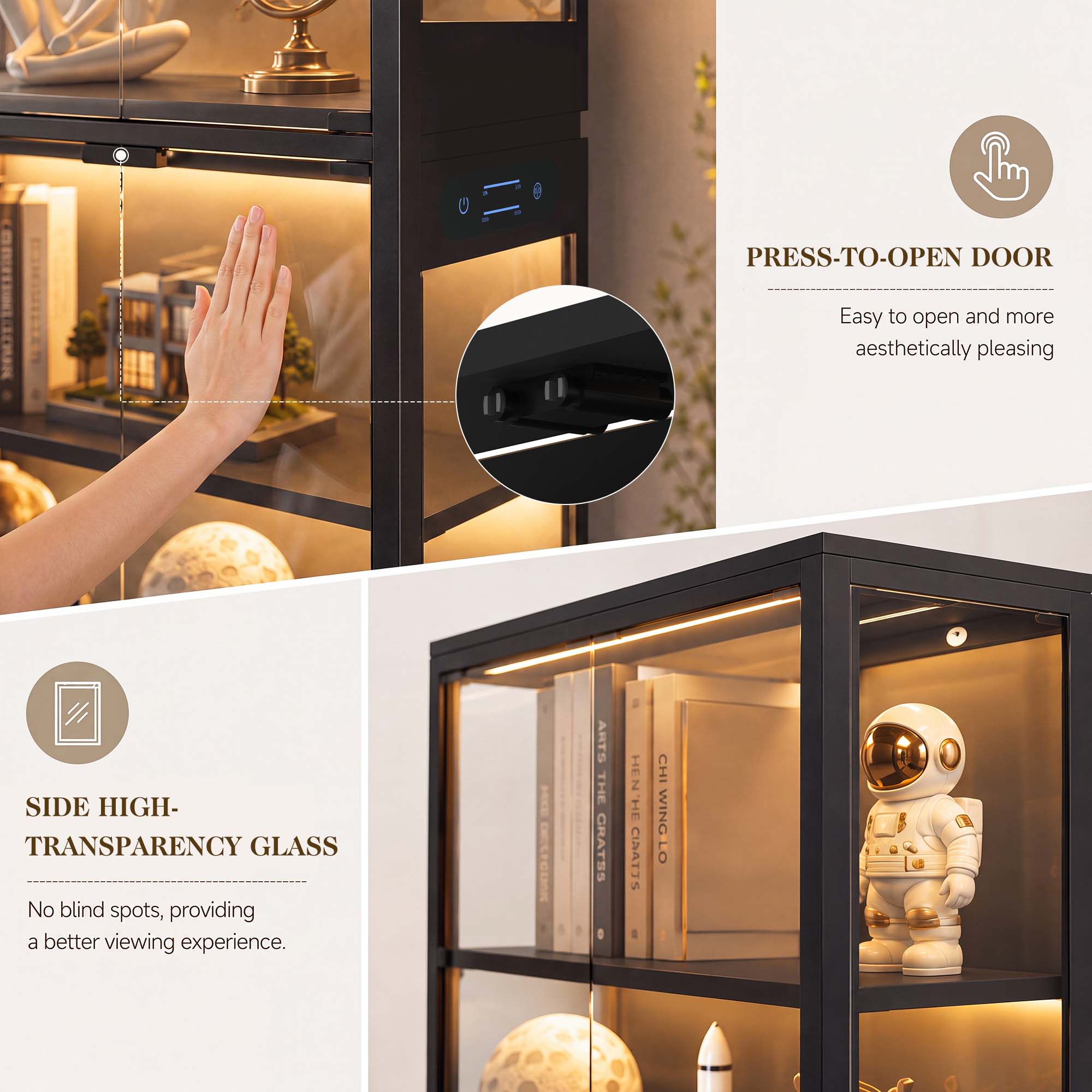 TCGBKAF Vitrina de 5 niveles c - Home Office Living Room reseña y precio