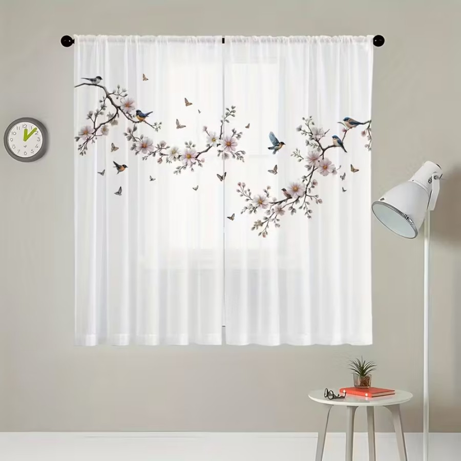 2 Cortinas Transparentes con E - Home Office Rate reseña y precio