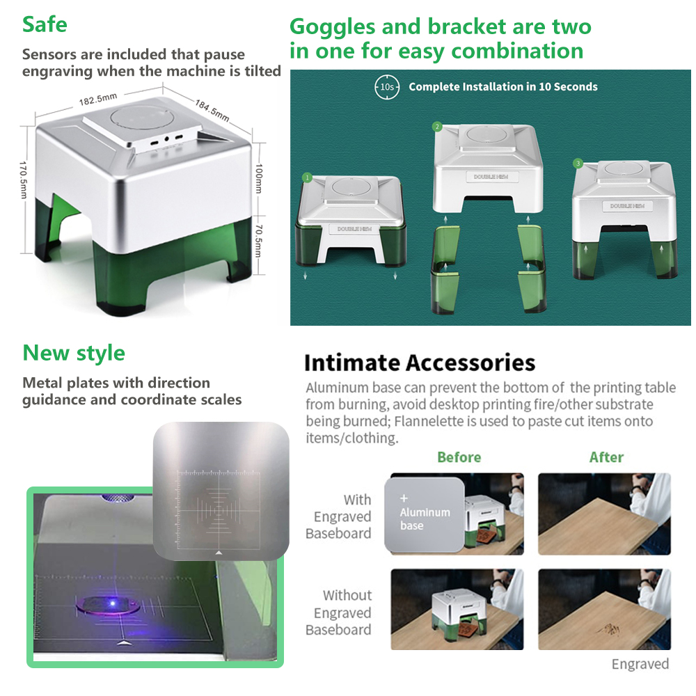 Mini Grabador Láser de 3W, Imp - Laser Printer Home reseña y precio