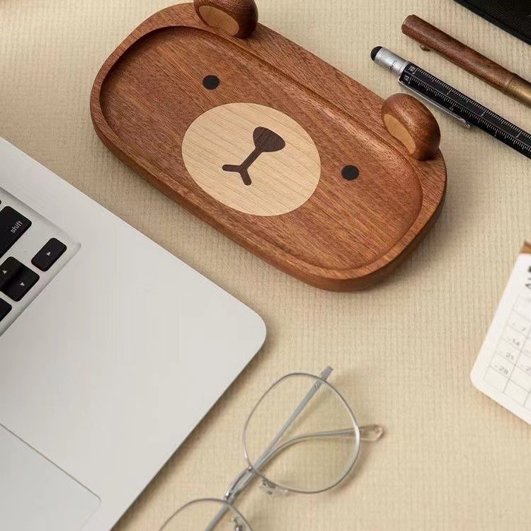 Bandeja de oso de madera maciz - Home Office Gif reseña y precio