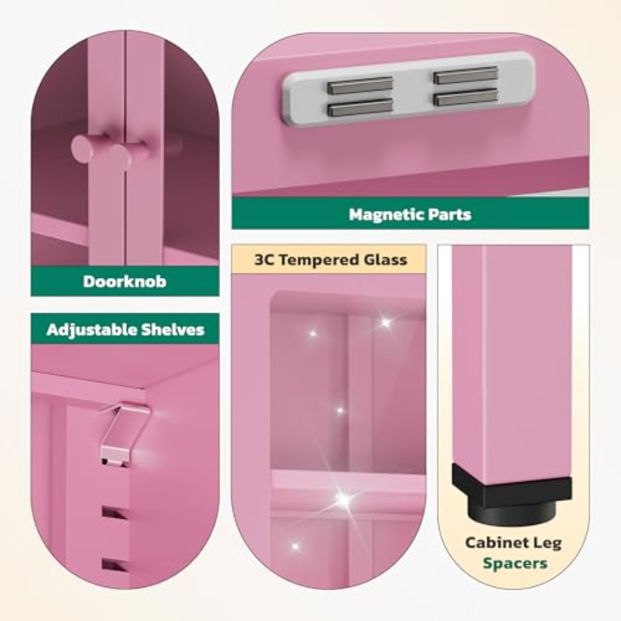 Vitrina de Vidrio de 5 Niveles - Home Office Living Room reseña y precio